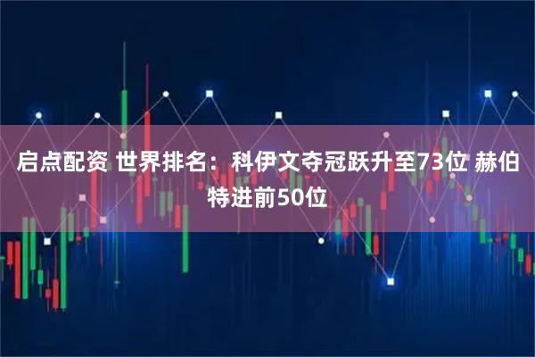 启点配资 世界排名：科伊文夺冠跃升至73位 赫伯特进前50位